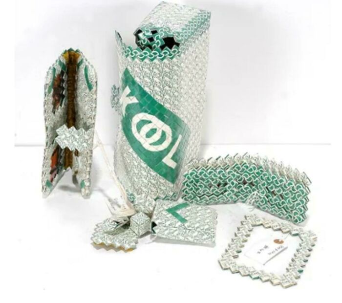 Prison Made Kool Cigarette Purse, Clutch And Case Made From Folded Cigarette Packs
