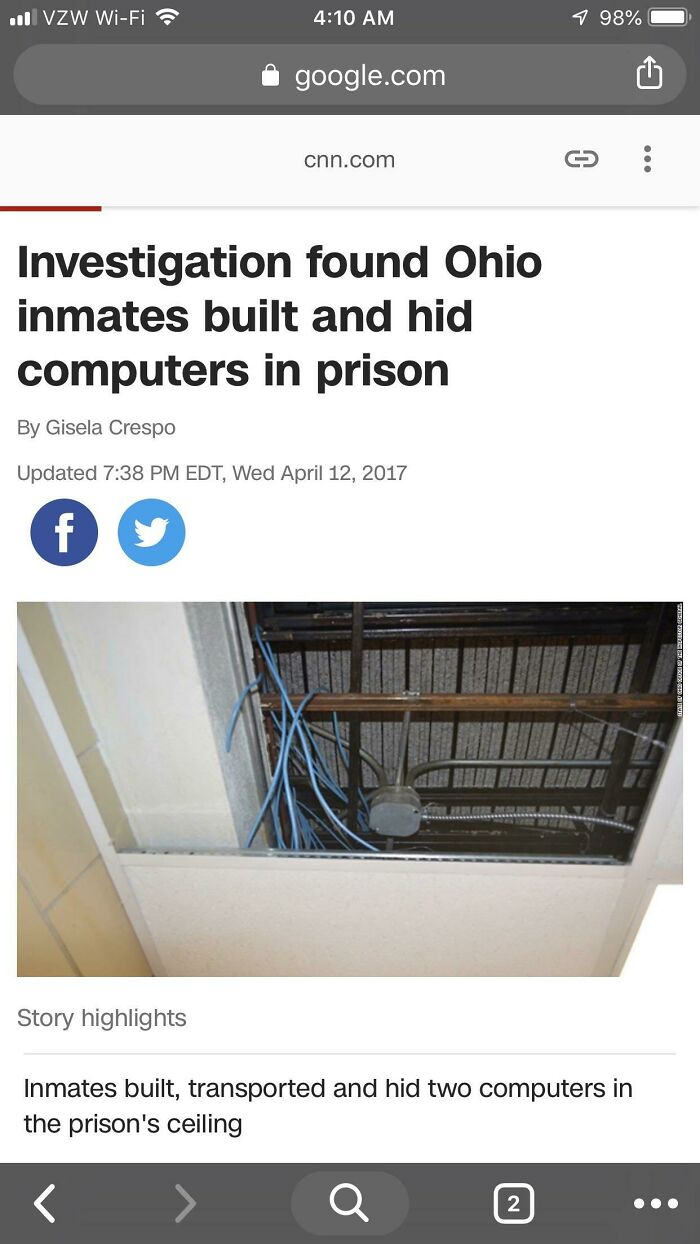 When I Saw This Subreddit I Immediately Thought About These Inmates That Built A Computer Near My Hometown