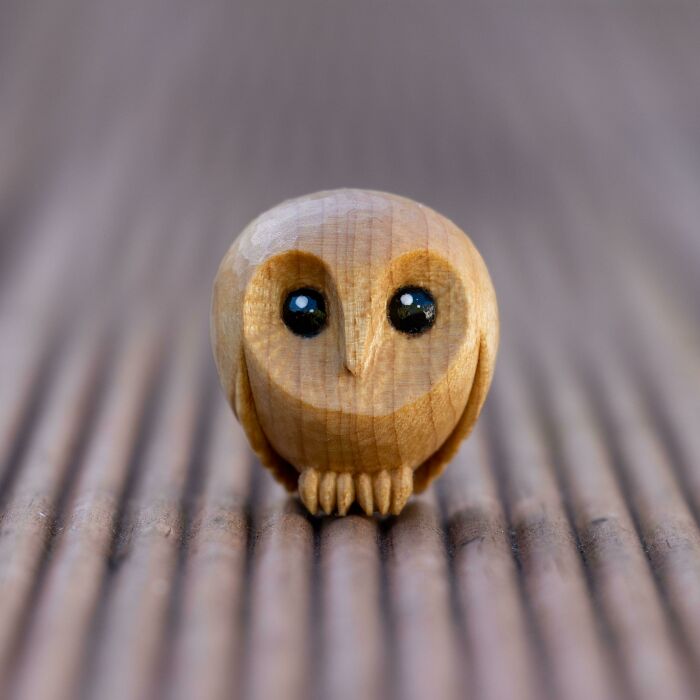 I Carved A Tiny Maple Owl
