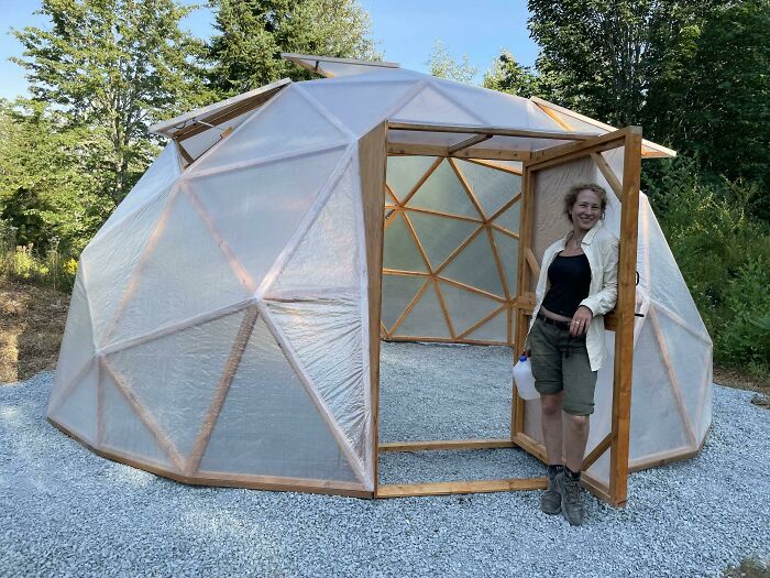 My Latest Hub-Less Wooden Geodesic Dome Design!
