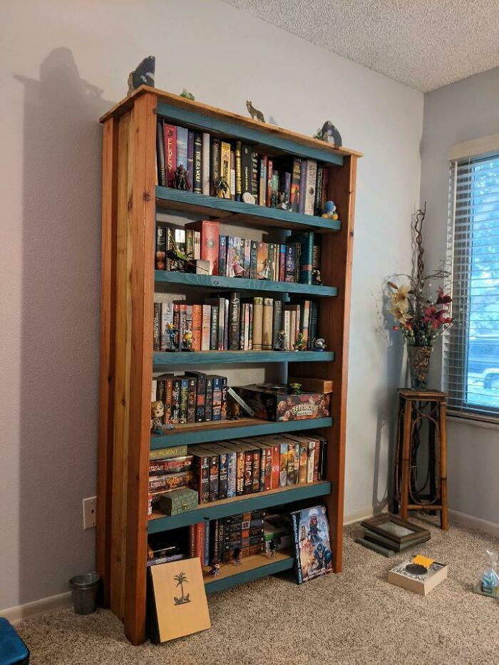 When You Can't Decide On A Bookcase So You And Your Husband Just Make One