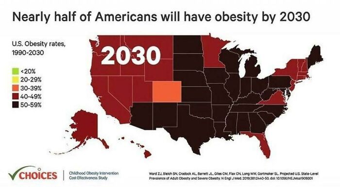 Nearly Half Of American Will Have Obesity By 2030
