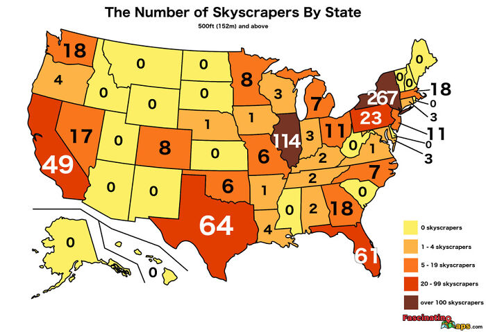 The Number Of Skyscrapers By State