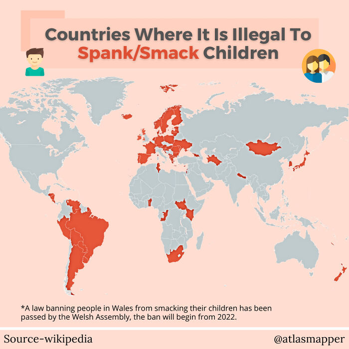Countries Where It's Illegal To Smack Children!