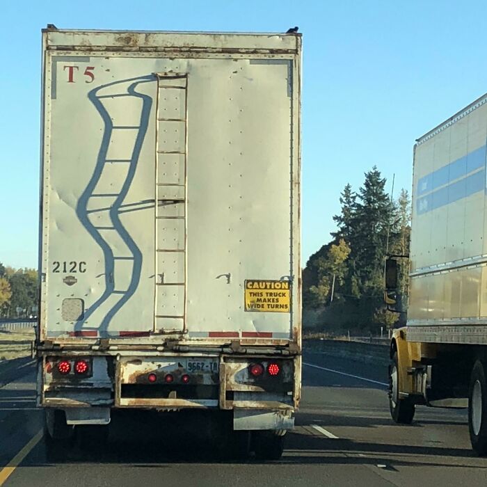 Straight Ladder Has A Crooked Shadow