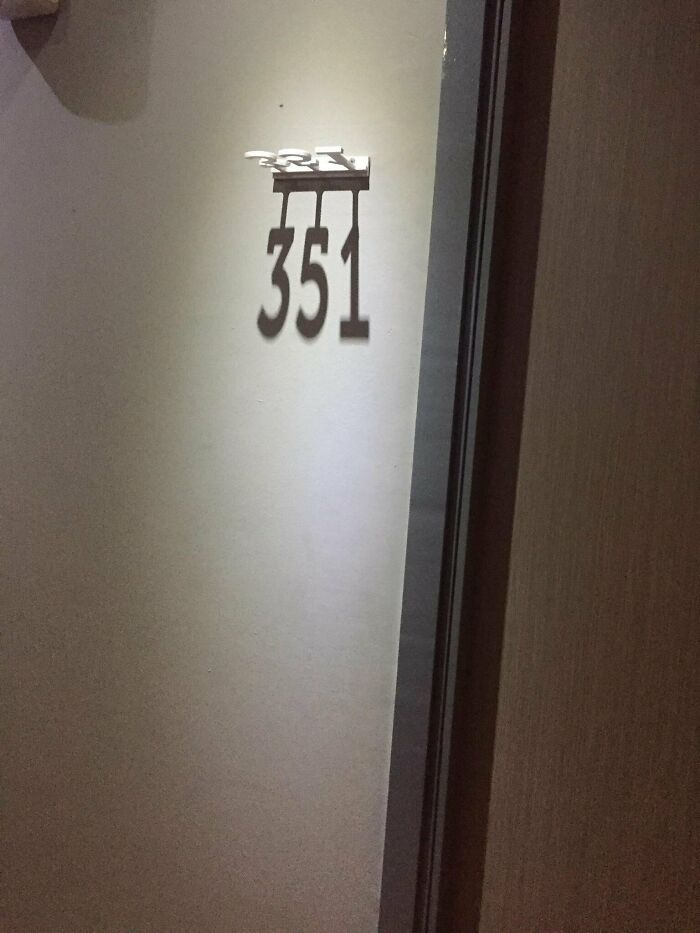 This Hotel Room Number Is Created By A Shadow