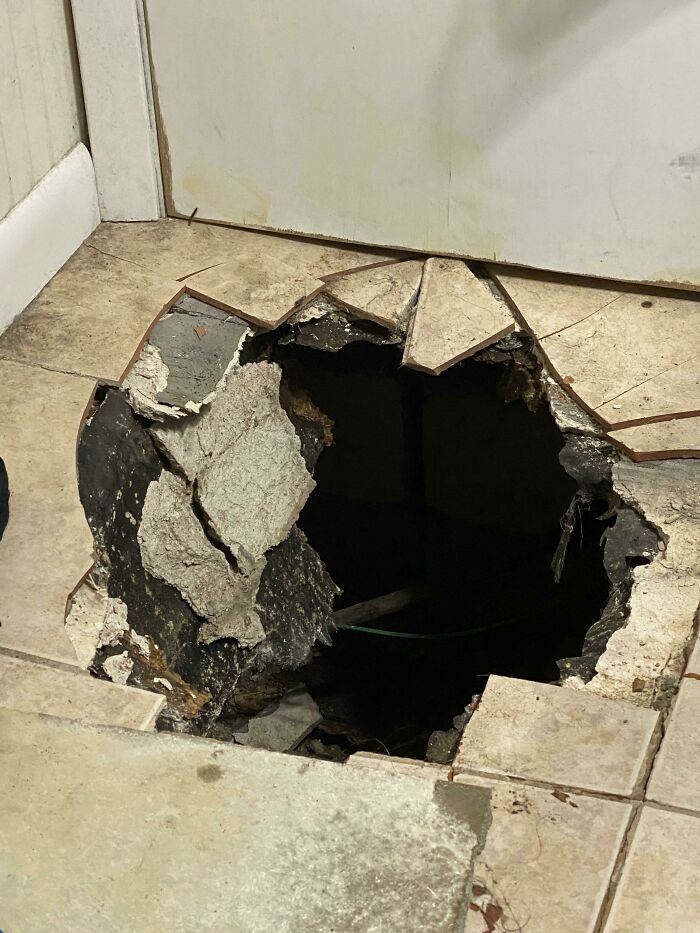 A New Hole In My Bathroom Floor