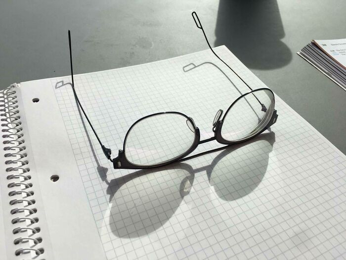 The Shadow Of These Glasses Looks Like A Pair Of Sunglasses With Tint