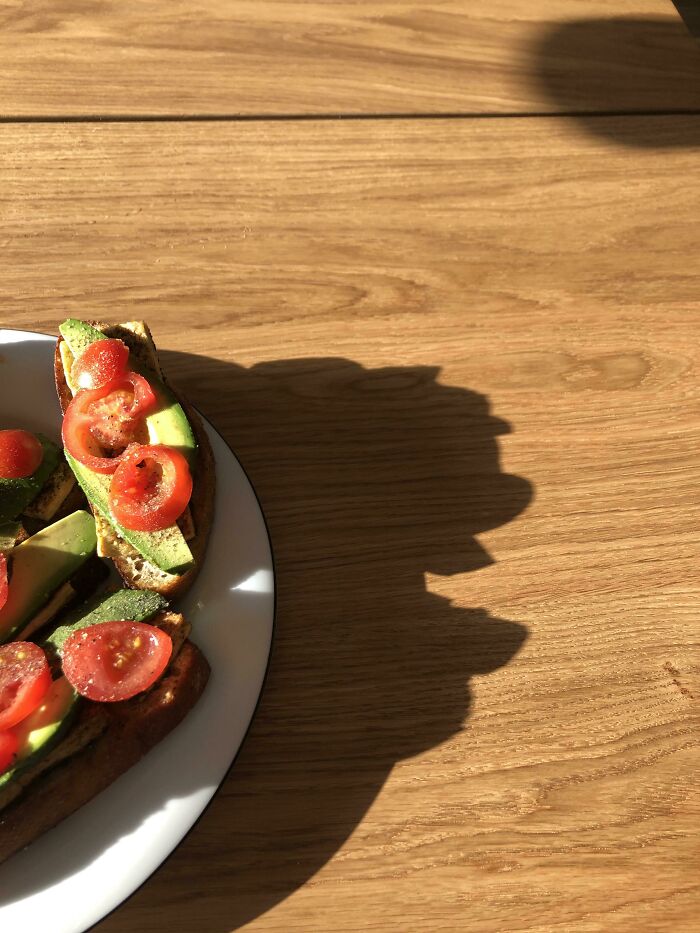 Shadow Of My Sandwiches Looks Like A Side-Shot Of A Troll's Face
