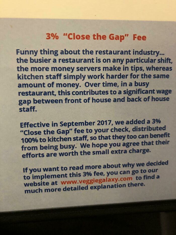 My Mouth Dropped When I Read This. Every Resturant Should Do This. [veggie Galaxy In Boston]