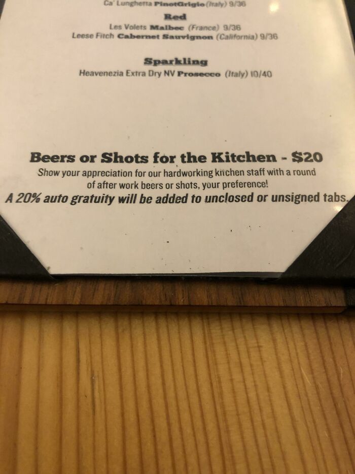 All Restaurants Should Do This, Almost Makes Me Want To Ask For An Application. 8 Upvotes And I’ll Buy Boh A Drink