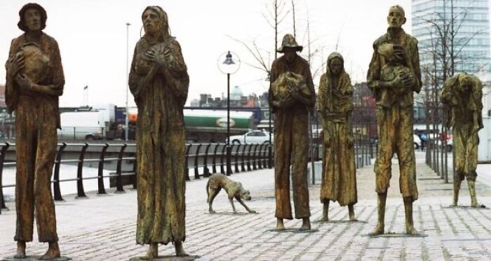 Famine Memorial In Dublin