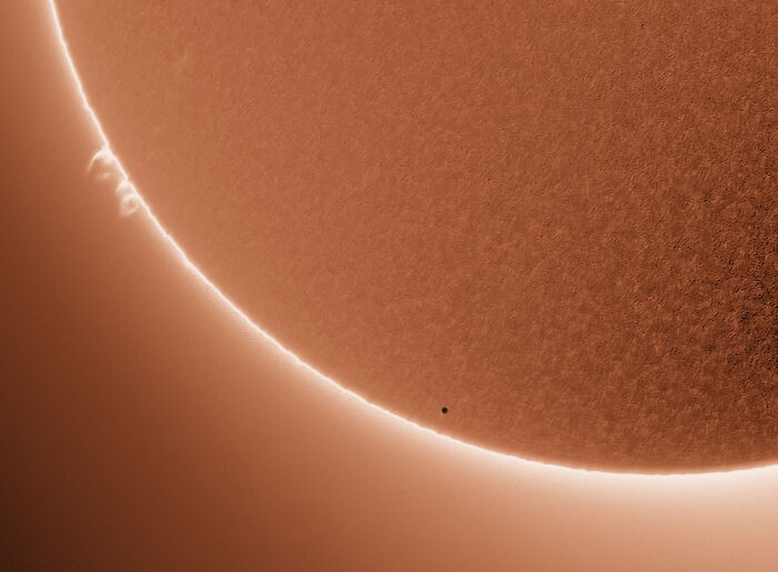 That Small Dot Is Mercury In Front Of Sun. Definitely Unsettling