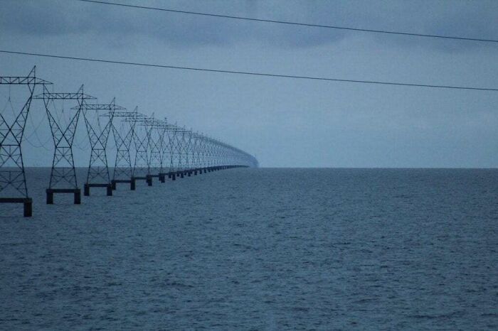 These Powerlines Showing The Curvature Of The Earth Really Drives The Point Home We Are Living On The Most Monstrously Large Object Any Of Us Have Ever Seen.