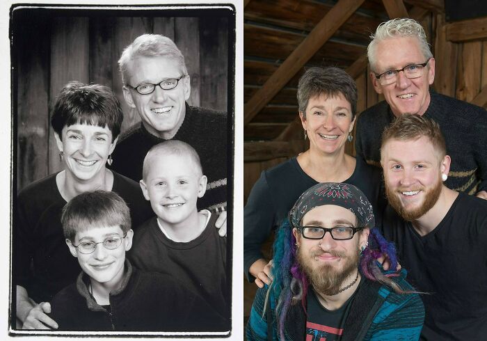 Family Portraits 15 Years Apart