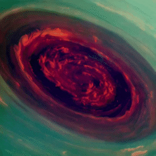 Saturn Enigmatic Hurricane, Twice The Size Of Earth
