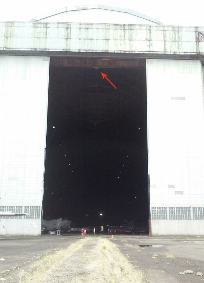 At Tillamook Air Museum, Home Of The Largest Wooden Hangar Ever Built, Intended To House Us Navy Blimps, Someone Hung Up A 192-Foot High Basketball Hoop.