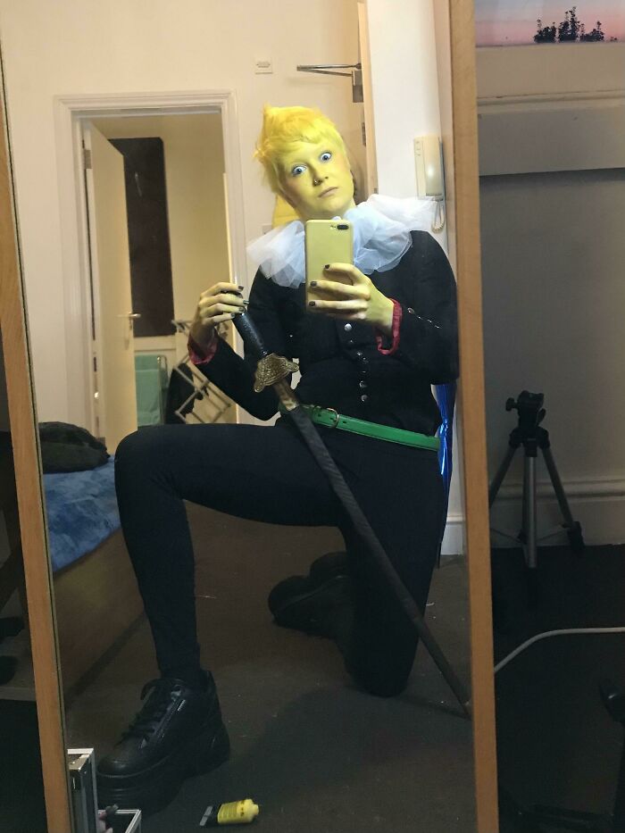 My Half-Finished Lemongrab From Adventure Time. Kind Of Silly But I Think It’s A Good Look For Me