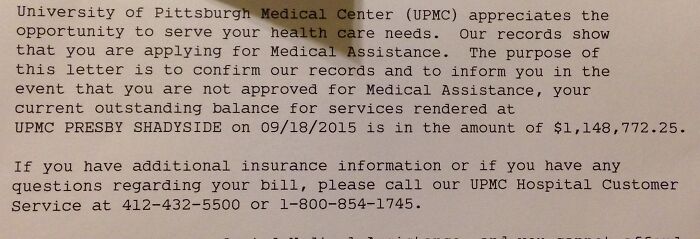 My Recent Hospital Bill Seems A Little On The Steep Side.. (This Is For A Five Day Stay With No Surgery)