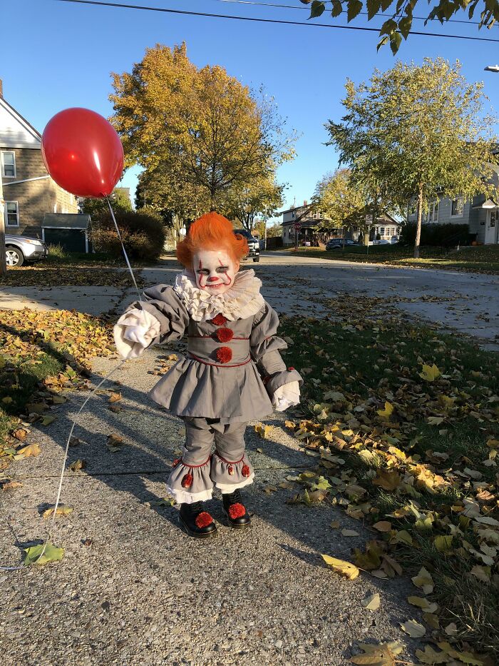 My 2-Year-Old Son As Pennywise. I Made The Entire Costume And Am Extremely Happy With How It Turned Out