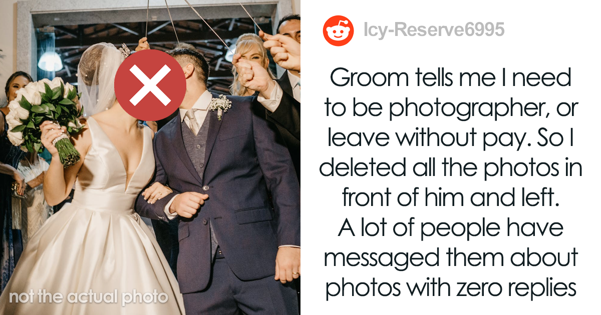 wedding photographer deleted photos after being denied food