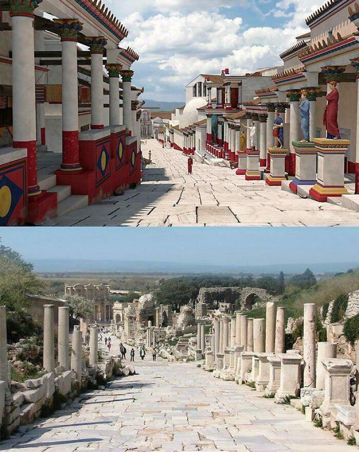 This Is How Ancient Greece Really Looked Like. Here's A Reconstruction Of Curetes Street In Ancient Ephesus