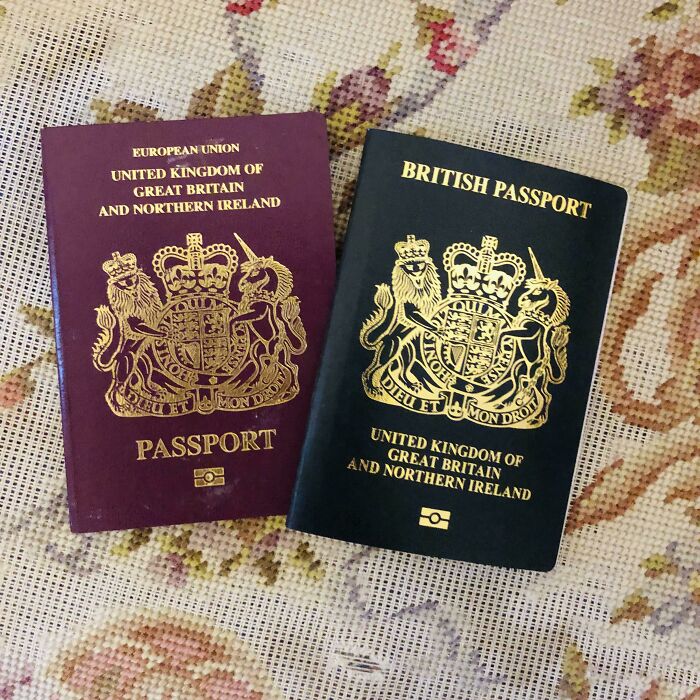 British Passport Before And After Leaving The EU