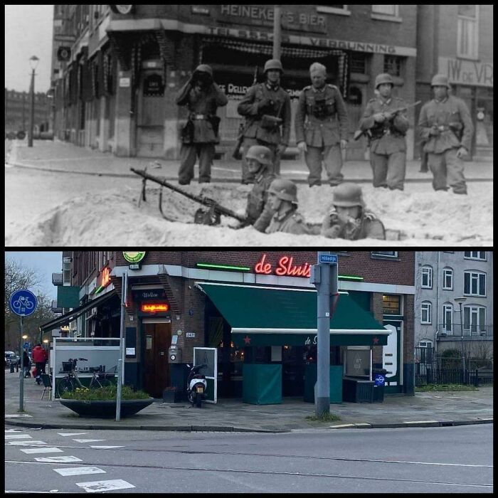 Rotterdam, The Netherlands During German Occupation 1940-45 And Again Today