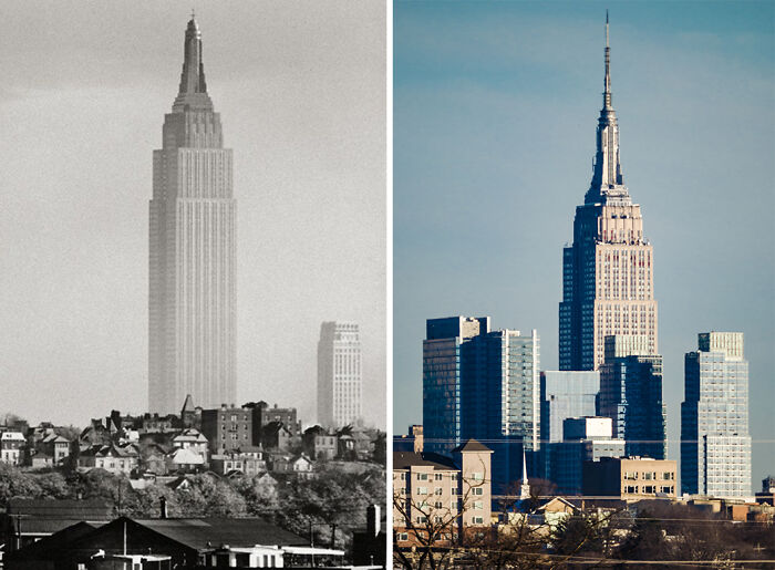 Empire State Building In The 30s And Now