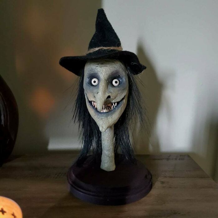 I Got Hit With An October Mood Out Of Nowhere The Other Day, So I Decided To Sculpt This Little Witch
