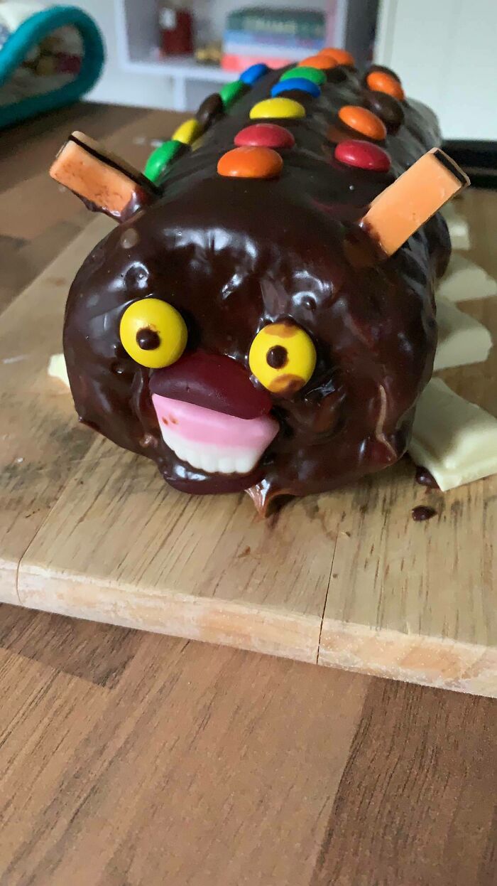 I Attempted A Caterpillar Cake. It Will Haunt My Nightmares Forever