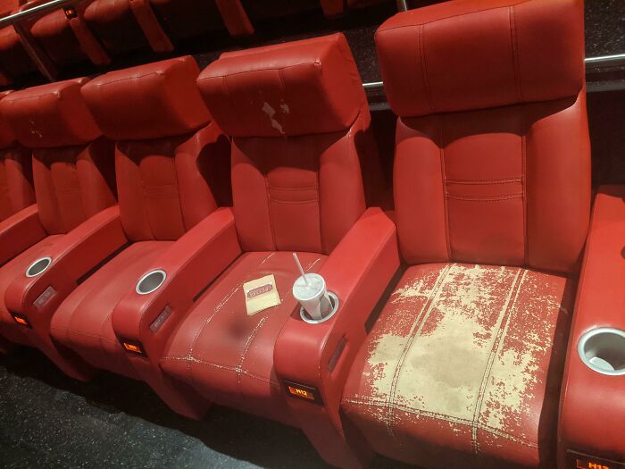 Exact Center Seat, 3rd Row From The Back Of The Theater Gets A Lot Of Use