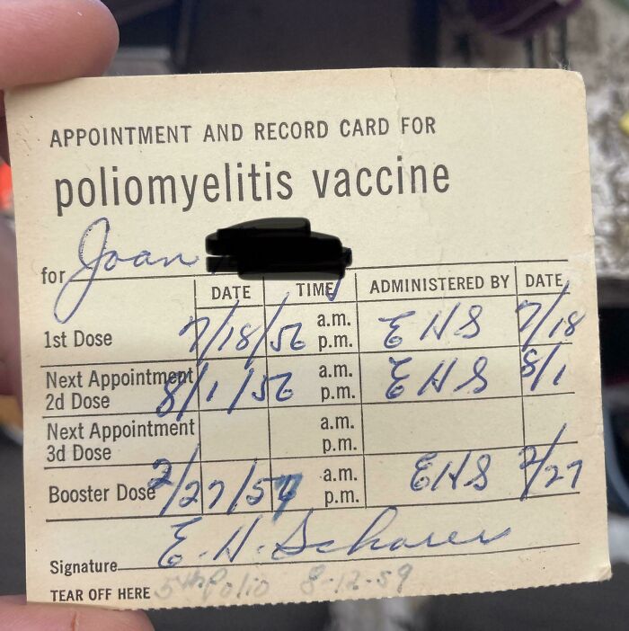 Not Really A Haul But I Work At A Thrift Store And Found A Polio Vaccine Card Today. Felt Kind Of Fitting Lately