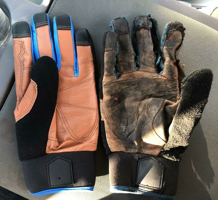 Finally Got A New Pair Of Work Gloves. 2 Year Gap