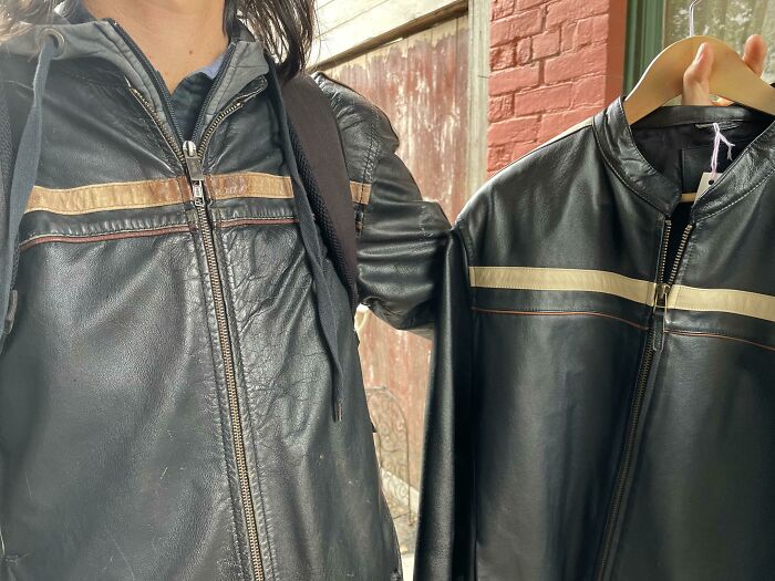 We Found This Almost Identical Jacket Outside An Op Shop Today