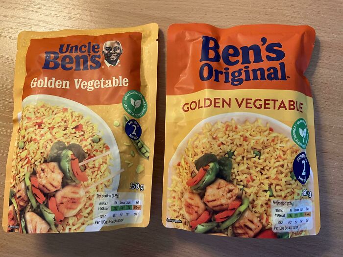 I Bought Two Rice Packets Mid Rebranding From Uncle Bens To Bens Original