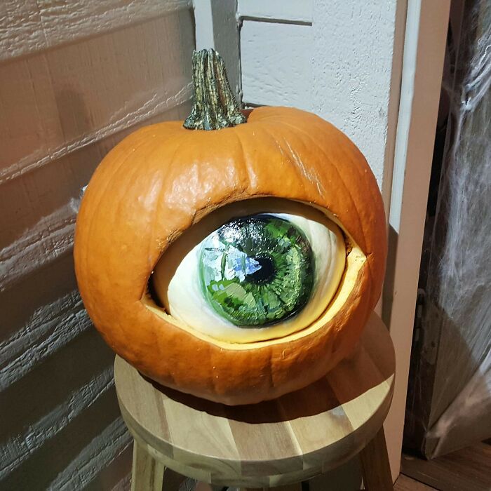 My Girlfriend Made This Amazing Pumpkin For Halloween