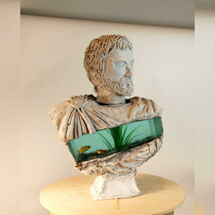 I Made A Roman Bust Aquarium!