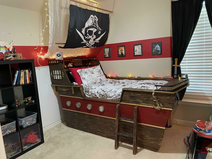 We Turned Our Son’s Race Car Bed Into A Pirate Ship
