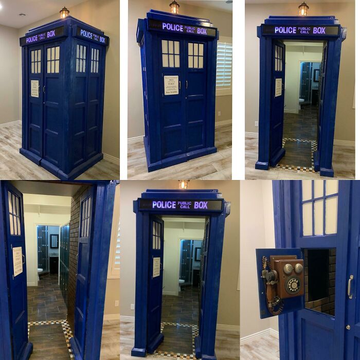Secret Room Tardis. Our Son Always Wanted A Secret Room So I Built Him This Dr Who Tardis. It’s Bigger On The Inside!