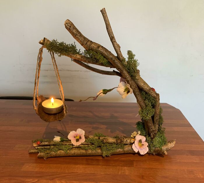 Forest Inspired Candle Holder