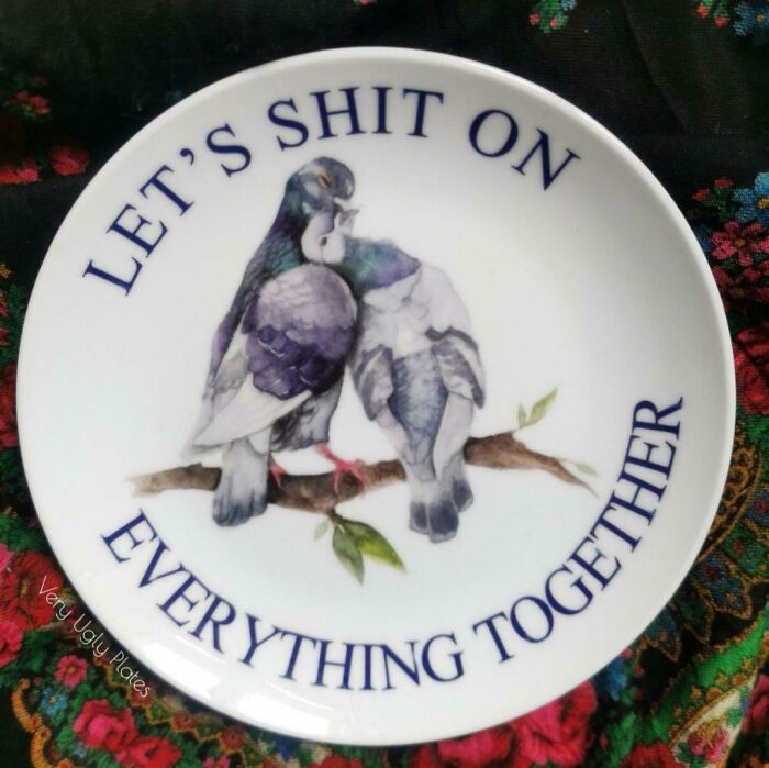For Over 3 Years I'm Running Art Project Called Very Ugly Plates. This Plate Is Collaboration With One Of The Polish Artist Momo Młynarska Who Made Those Awesome Pigeons
