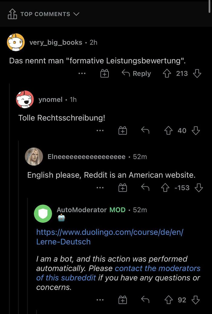 English Please, Reddit Is An American Website (German Subreddit Btw)