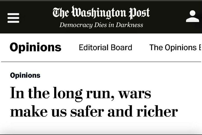 Wars Make US Safer And Richer