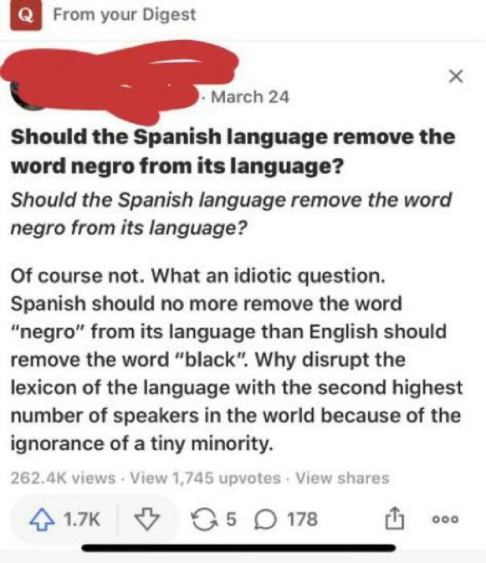 "Should The Spanish Language Remove The Word Negro From Its Language?"