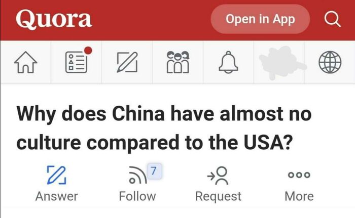 "Why Does China Have Almost No Culture Compared To The USA?"
