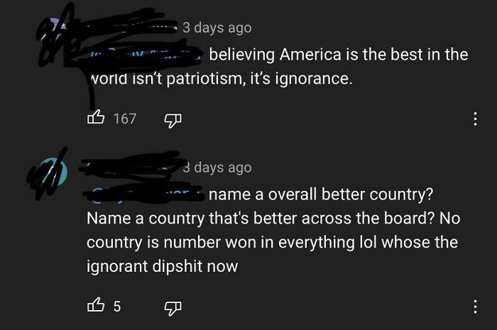 “Name A Overall Better Country”