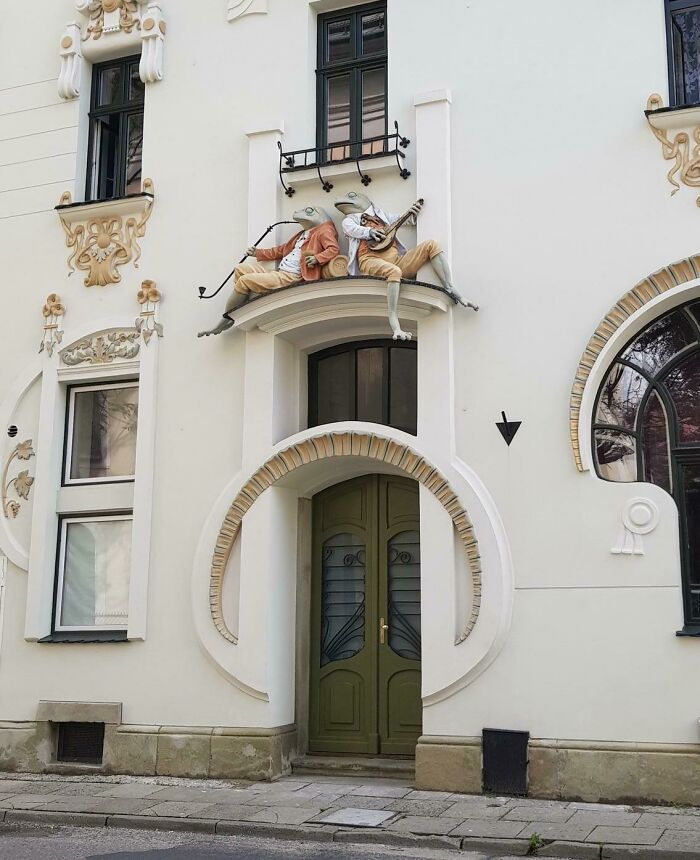 La casa de las ranas en Bielsko-Biała, Polonia