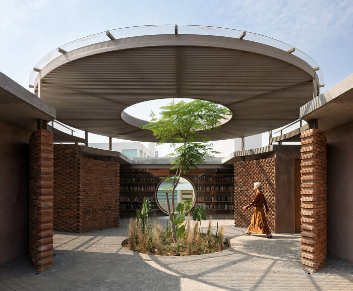 Circular Courtyard At Casa Uc, Mexico 