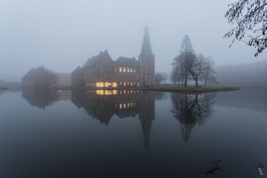 Foggy Raesfeld Castle. What A Mood!